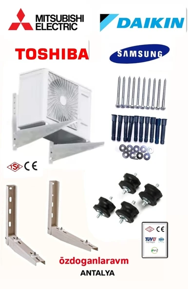 DAIKIN -TOSHIBA  12000 Btu  18000 Btu Dış Ünite Konsol Klima 50 Cm Ayak+Takoz +Vida +Dubel Takımı Hediyeli ürün görseli 1