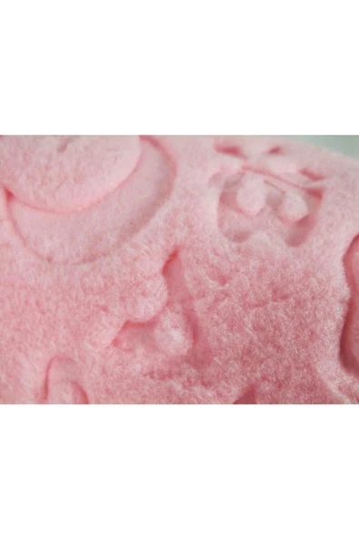 Pembe  Peluş Bebek Battaniyesi  100x120 - Resim 2