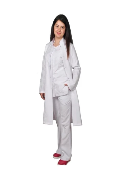 Tesettür Boy Uzun Doktor Öğretmen Önlüğü ürün görseli 1