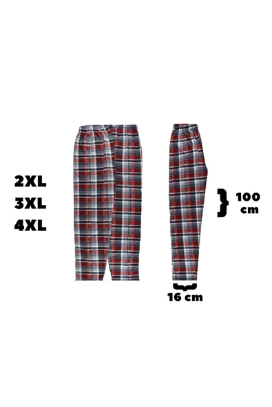 Pijama Tek Alt Ekose Desen ürün görseli 1
