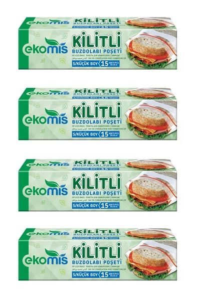 Ekomis Kilitli Buzdolabı Poşeti 4 lü ürün görseli 1