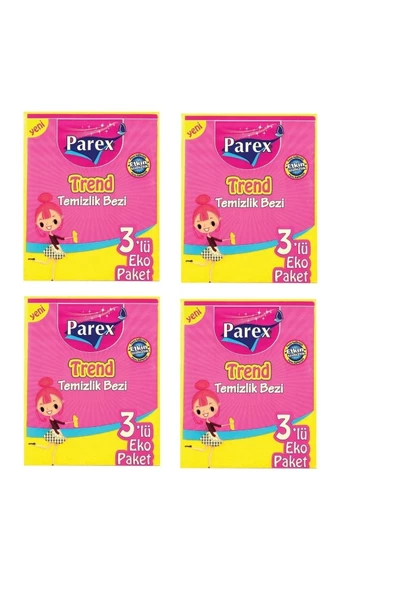 Parex Trend Temizlik Bezi 3 Lü 4 Adet ürün görseli 1