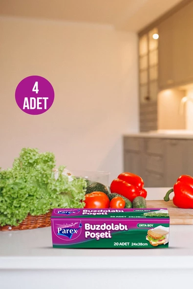 Parex Buzdolabı Poşeti Orta Boy X 4 Adet. - Resim 3
