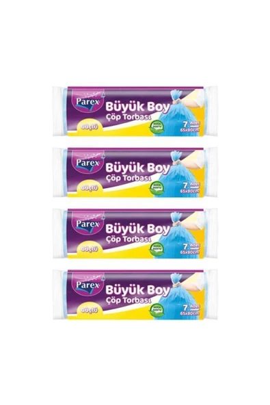 Parex Güçlü Çöp Torbası Büyük Boy 4 lü ürün görseli 1
