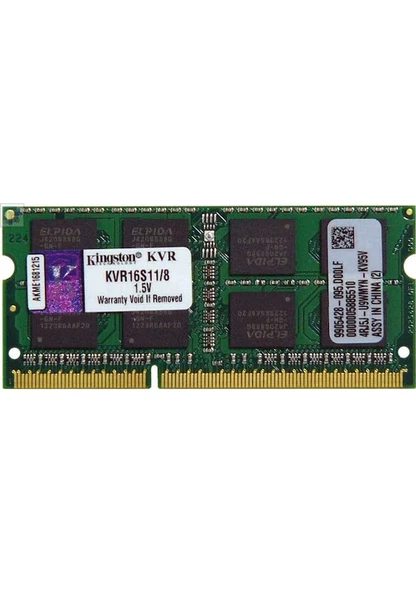 Kingston KVR16S11/8 8 GB DDR3 SODIMM 1600 MHz Notebook Bellek ürün görseli 1