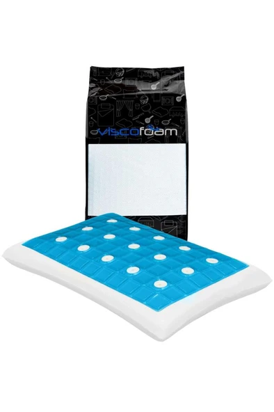 Viscofoam Terletmeyen Hava Kanallı Ortopedik Bebek Yastığı Jelli Hava Kanallı Visco Bebek Yastığı ürün görseli 1