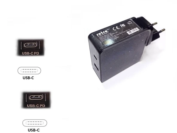 Apple MacBook Pro A2289 (2020) Notebook Adaptör - Şarj Cihazı / RETRO - 2-in-1 USB ve USB-C ürün görseli 1