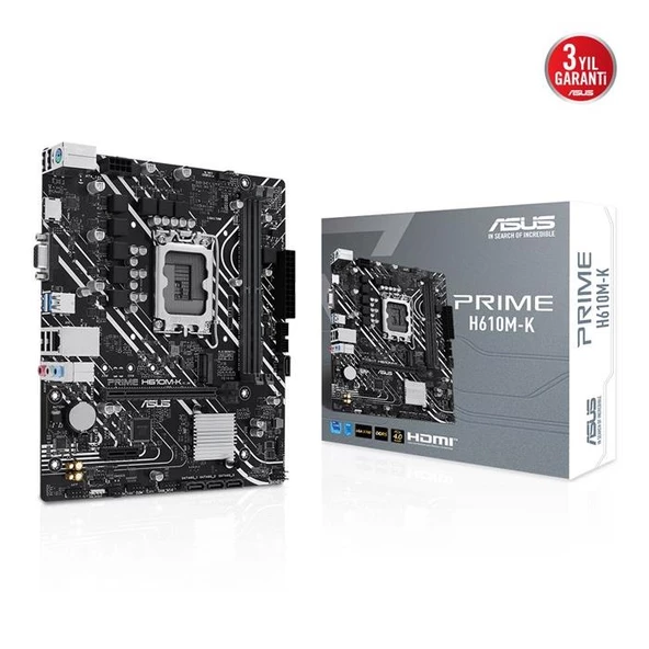 Asus Prime H610M-K D5 1700P Vga Hdmi 90Mb1Ga0-M0Eay0 ürün görseli 1