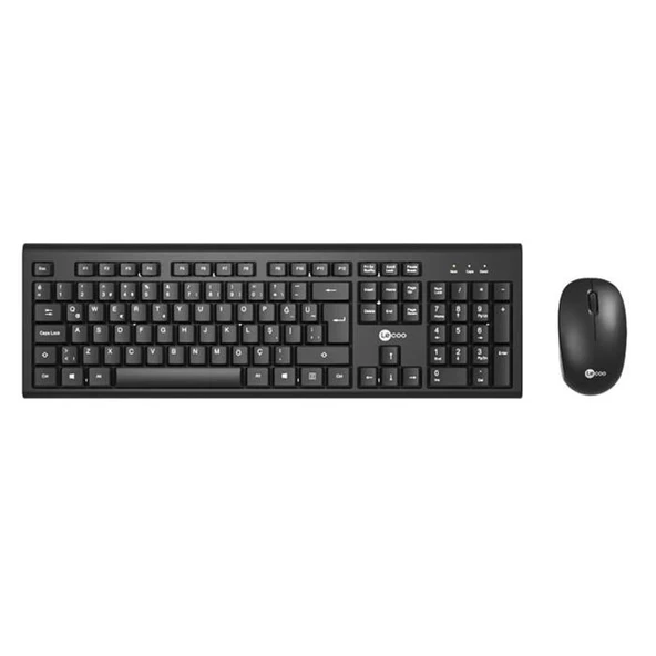Lenovo Lecoo Kablosuz Türkçe Q Klavye Mouse Set Siyah Kw200-S ürün görseli 1