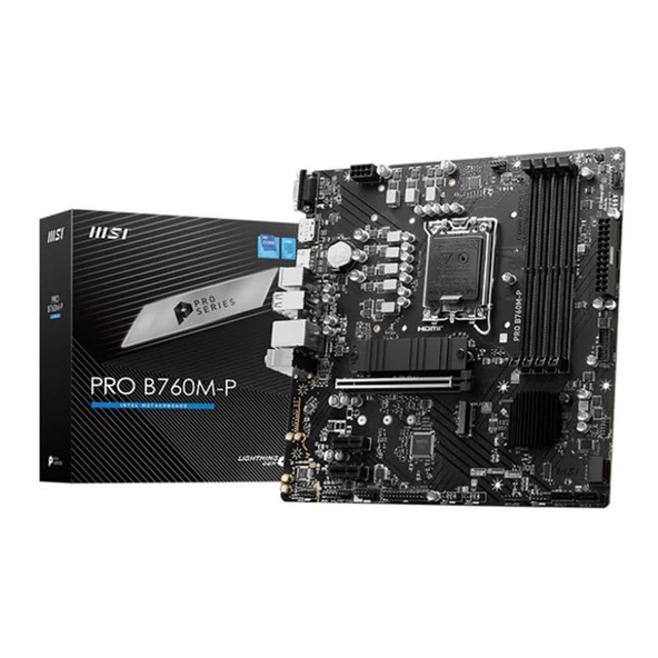 Msı Pro B760M-P D5 1700P Vga Hdmi Dp Pro B760M-P ürün görseli 1