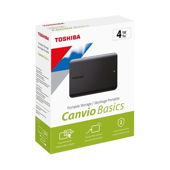 Toshiba Canvio Basic 4Tb Usb 3.2 Gen1-Hdtb540Ek3Ca ürün görseli 1