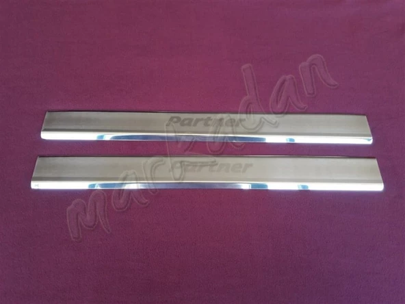 WOC Chrome Peugeot Partner Krom Kapı Eşiği 1996-2008 2 Parça Paslanmaz Çelik ürün görseli 1