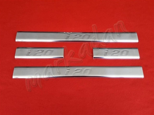 Markadan Hyundai i20 Krom Kapı Eşiği 2008-2014 4 Parça Paslanmaz Çelik ürün görseli 1