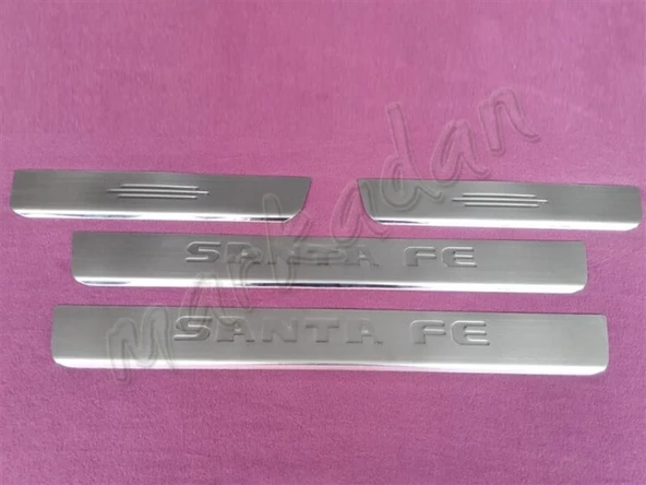 WOC Chrome Hyundai Santa Fe Krom Kapı Eşiği 2007-2012 4 Parça Paslanmaz Çelik ürün görseli 1