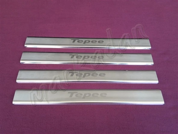 WOC Chrome Peugeot Partner Tepee Krom Kapı Eşiği 2008-2018 4 Parça Paslanmaz Çelik ürün görseli 1