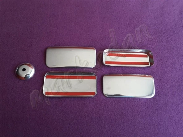 WOC Chrome Ford Transit Krom Kapı Kolu 2003-2013 4 Kapı 5 Parça Paslanmaz Çelik - Resim 2