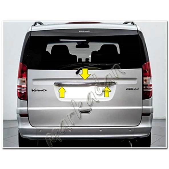 WOC Chrome Mercedes Viano Krom Bagaj Çıtası 2004-2014 Paslanmaz Çelik ürün görseli 1