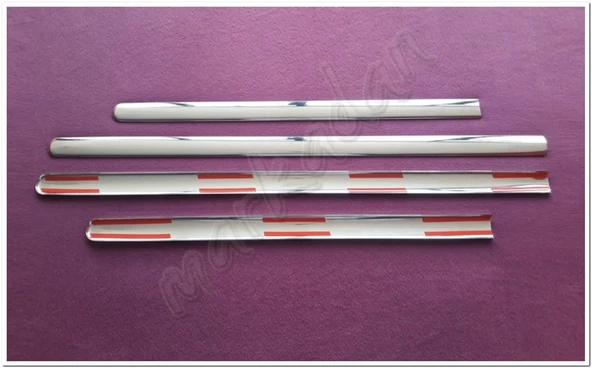 WOC Chrome VW Caddy Krom Yan Kapı Çıtası 2004-2014 4 Parça Paslanmaz Çelik - Resim 3