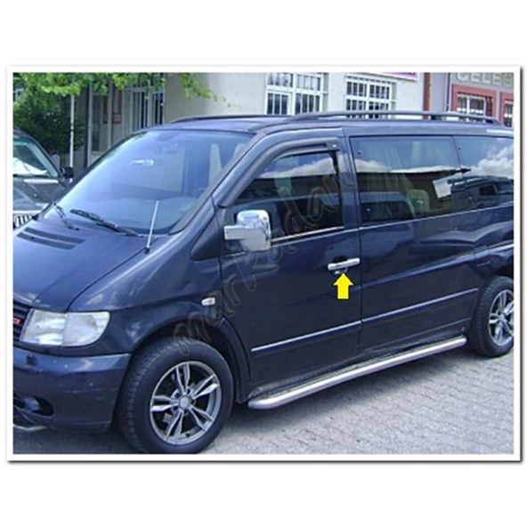 DB Chrome Mercedes Vito Kapı Kolu Nikelajı 1996-2003 4 Kapı P.Çelik - Resim 3