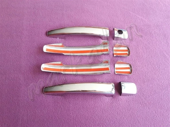 WOC Chrome Peugeot Expert Krom Kapı Kolu 2007-2016 4 Kapı Paslanmaz Çelik - Resim 2