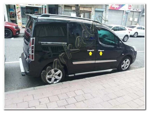 WOC Chrome Peugeot Partner Tepee Krom Kapı Kolu 2008-2018 4 Kapı Paslanmaz Çelik - Resim 3