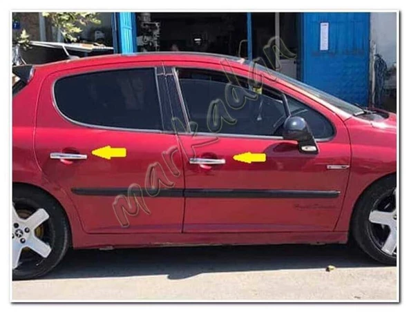 WOC Chrome Peugeot 208 Krom Kapı Kolu 2013-2020 4 Kapı Paslanmaz Çelik - Resim 3