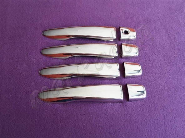 WOC Chrome Nissan Qashqai Sensörsüz Krom Kapı Kolu 2014-2021 4 Kapı Paslanmaz Çelik ürün görseli 1