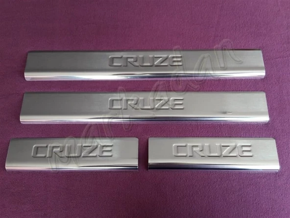 WOC Chrome Chevrolet Cruze Krom Kapı Eşiği 2009-2016 4 Parça Paslanmaz Çelik ürün görseli 1
