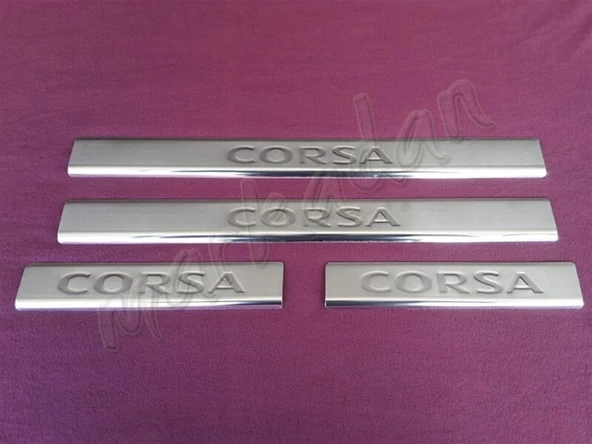 WOC Chrome Opel Corsa C Krom Kapı Eşiği 2000-2006 4 Parça Paslanmaz Çelik ürün görseli 1
