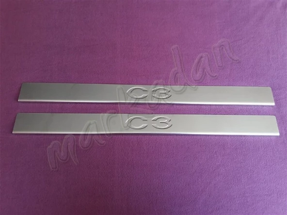 WOC Chrome Citroen C3 Coupe Krom Kapı Eşiği 2002-2009 2 Parça Paslanmaz Çelik ürün görseli 1