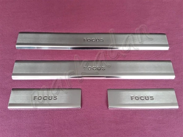 WOC Chrome Ford Focus Krom Kapı Eşiği 1998-2005 4 Parça Paslanmaz Çelik ürün görseli 1