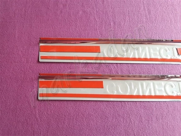 WOC Chrome Ford Connect Krom Kapı Eşiği 2002-2014 2 Parça Paslanmaz Çelik - Resim 3