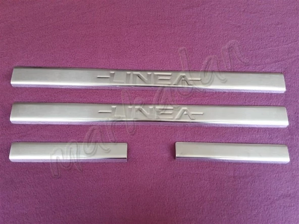 WOC Chrome Fiat Linea Krom Kapı Eşiği 2006-2018 4 Parça Paslanmaz Çelik ürün görseli 1