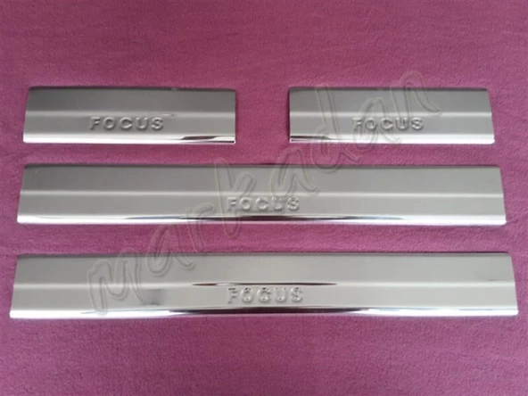 WOC Chrome Ford Focus Krom Kapı Eşiği 2011-2018 4 Parça Paslanmaz Çelik ürün görseli 1