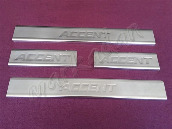 WOC Chrome Hyundai Accent Blue Krom Kapı Eşiği 2011-2018 4 Parça Paslanmaz Çelik ürün görseli 1