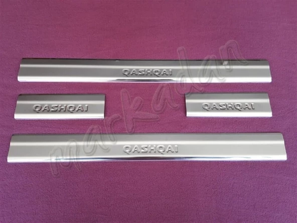 WOC Chrome Nissan Qashqai Krom Kapı Eşiği 2014-2021 4 Parça Paslanmaz Çelik ürün görseli 1