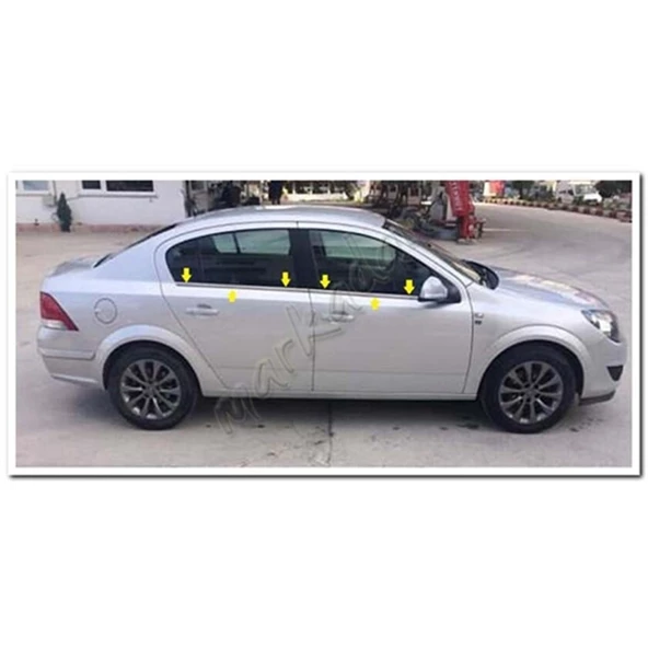 WOC Chrome Opel Astra H Sedan Krom Cam Çıtası 2008-2013 4 Parça Paslanmaz Çelik ürün görseli 1