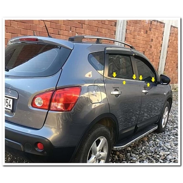 WOC Chrome Nissan Qashqai Krom Cam Çıtası 2007-2014 4 Parça Paslanmaz Çelik ürün görseli 1