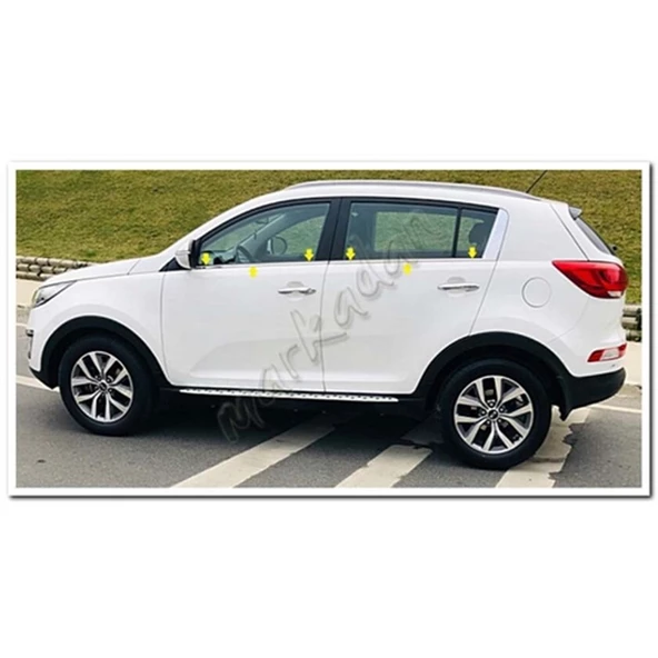 WOC Chrome Kia Sportage Krom Cam Çıtası 2010-2015 4 Parça Paslanmaz Çelik ürün görseli 1