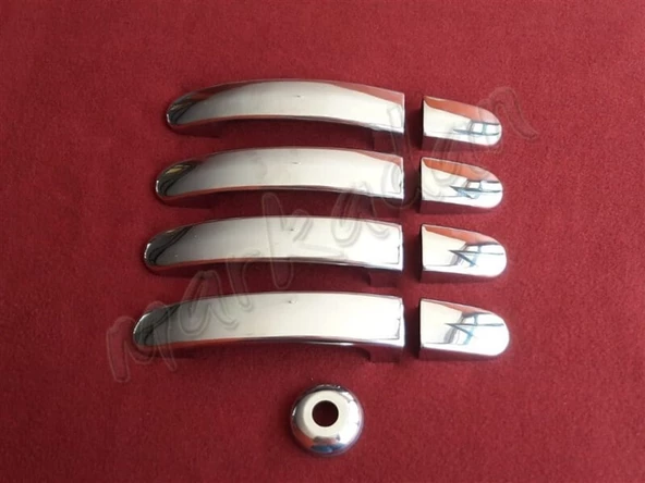DB Chrome Ford Tourneo Custom Kapı Kolu Nikelajı 2012-2023 4 Kapı 9 Parça P.Çelik ürün görseli 1