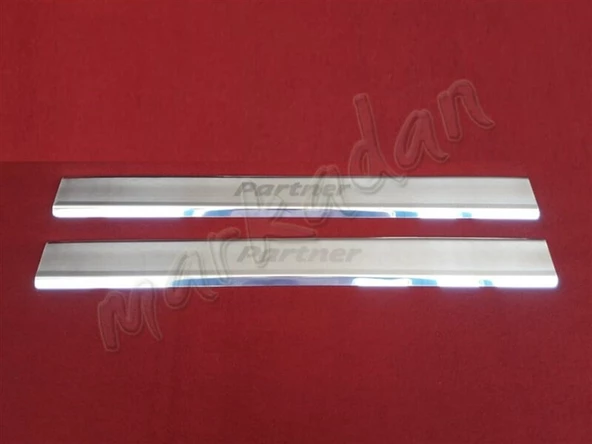 DB Chrome Peugeot Partner Krom Kapı Eşiği 1996-2008 2 Parça P.Çelik ürün görseli 1