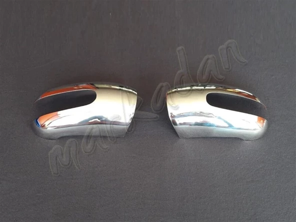Markadan Mercedes ML W164 Krom Ayna Kapağı 2005-2011 2 Parça Paslanmaz Çelik ürün görseli 1