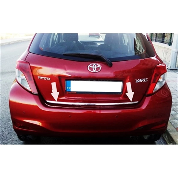 DB Chrome Toyota Yaris Krom Bagaj Alt Çıta 2012-2017 P.Çelik ürün görseli 1