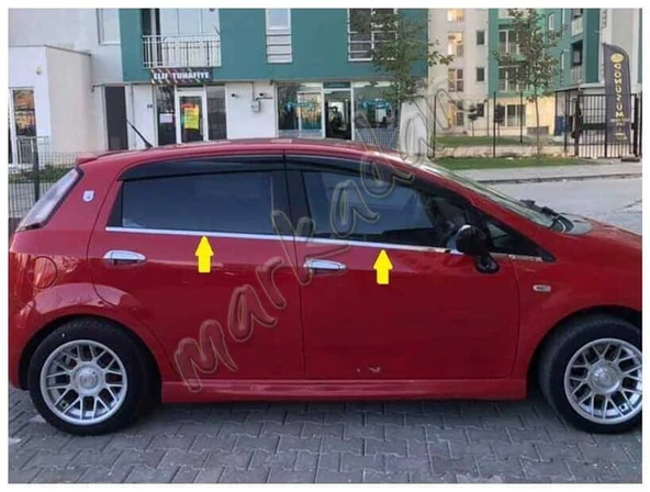 DB Chrome Fiat Grande Punto Cam Çıtası Nikelajı 2006-2017 6 Parça P.Çelik ürün görseli 1