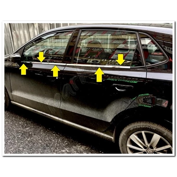 Markadan VW Polo Krom Cam Çıtası 2009-2017 4 Parça Paslanmaz Çelik ürün görseli 1