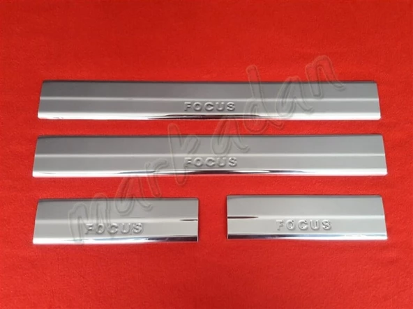 Markadan Ford Focus Krom Kapı Eşiği 2011-2018 4 Parça Paslanmaz Çelik ürün görseli 1