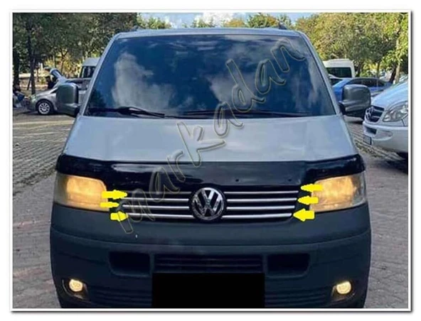 WOC Chrome VW T5 Transporter Krom Ön Panjur 2003-2010 8 Parça Paslanmaz Çelik ürün görseli 1