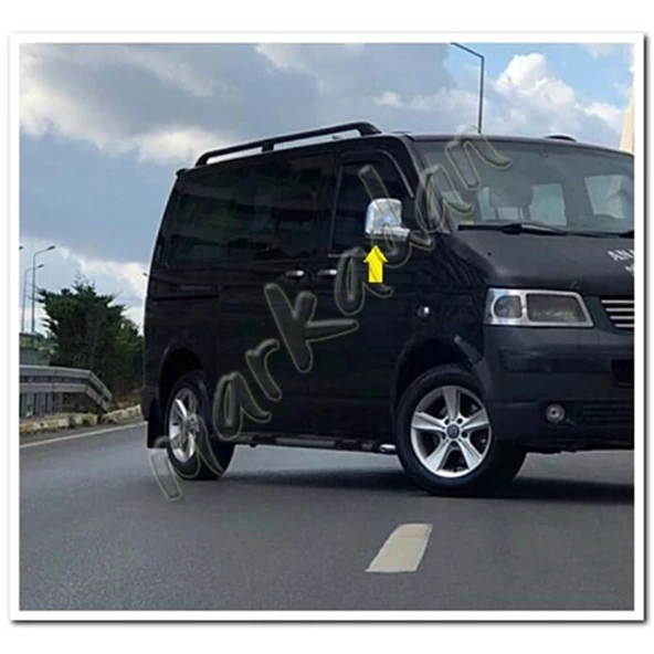 VW T5 Multivan Krom Ayna Kapağı 2003-2010 2 Parça Abs Krom - Resim 4