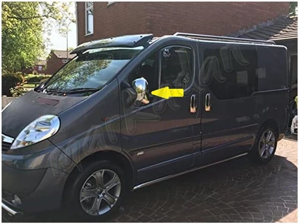Renault Trafic Krom Ayna Kapağı 2001-2014 2 Parça Abs Krom - Resim 3