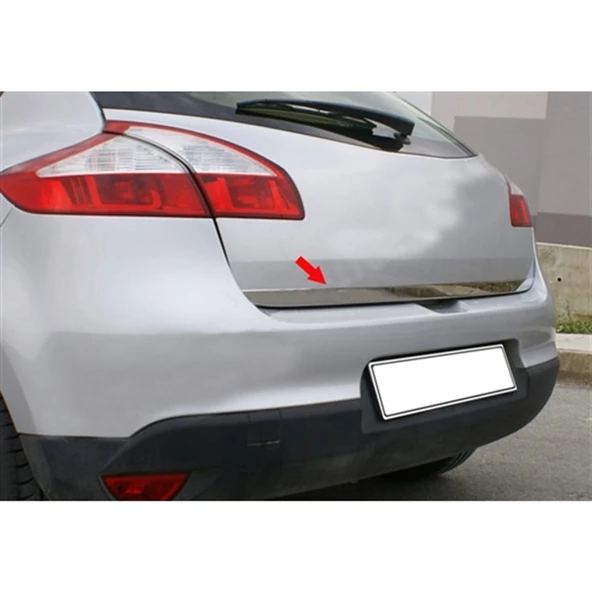 Renault Megane 3 HB Krom Bagaj Alt Çıta 2010-2016 Paslanmaz Çelik ürün görseli 1